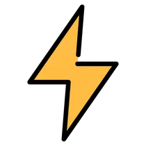Decorative yellow flash icon